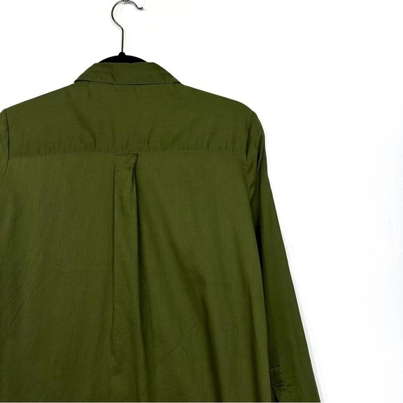 Figue Silver Sequins Embellished Button Down Shirt Tunic In Olive Green Size M - Picture 9 of 10